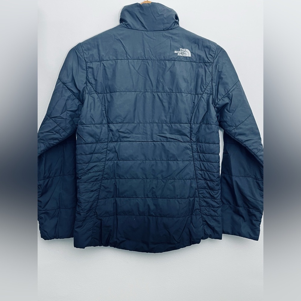 The North Face Girls 14/16 Insulated Puffer Jacket Black Lightweight Zip Coat - Picture 7 of 9